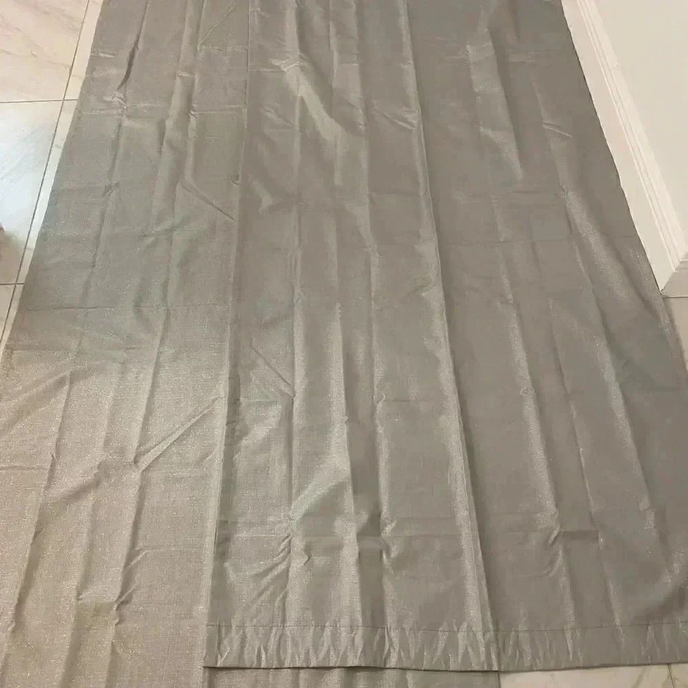 Your Zone Silver Blackout Curtains 84”